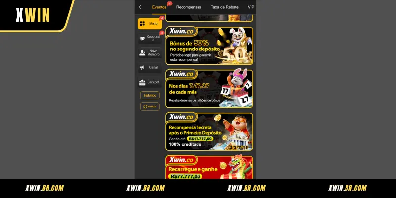 As Promoções Destaque na XWIN