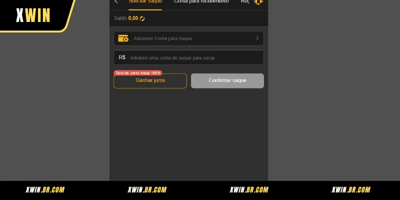 Confirme o XWIN Saque e Aguarde a Aprovação