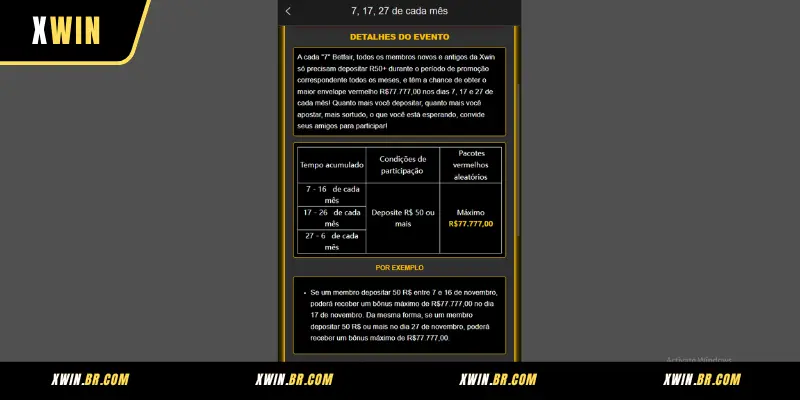 Guia para Iniciantes Participarem das XWIN Promoção