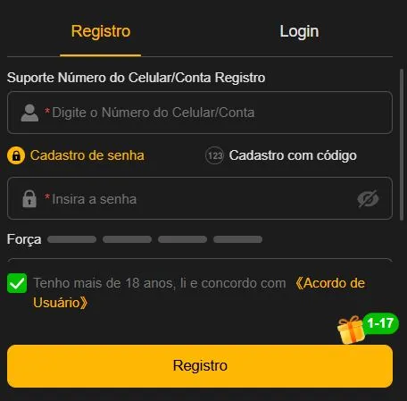 Guia para Registrar uma Conta na XWIN