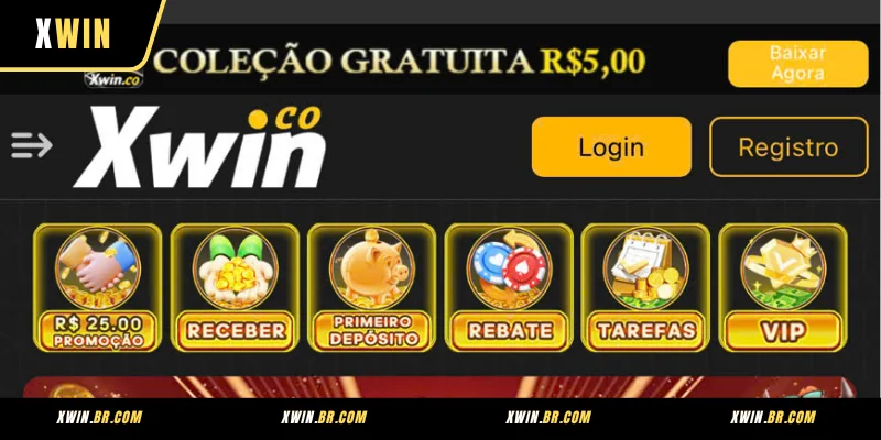 Processo de instalação do aplicativo xwin no celular