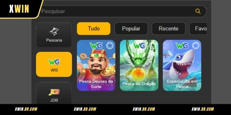 Visão Geral do WG Pescaria